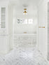 Modern Brass Semi Flush Mount Ceiling Light Fixture